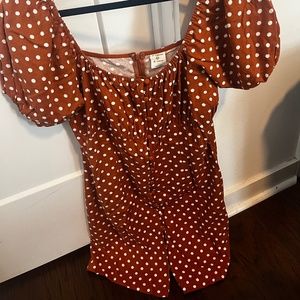 Orange Polka Dot Dress
